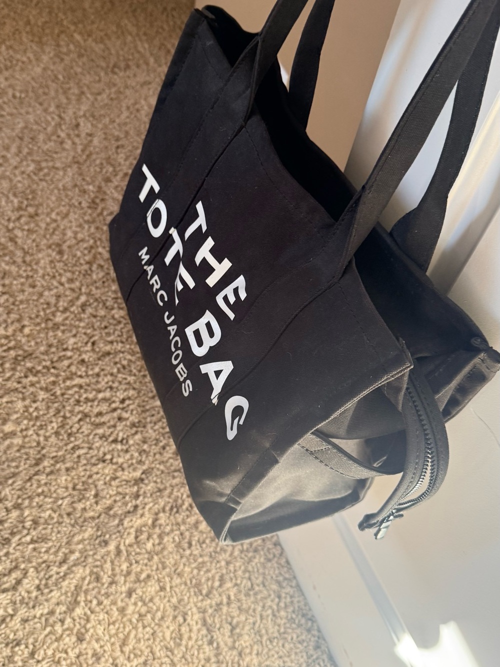 Marc Jacobs Black Canvas Logo Tote